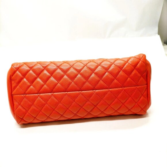 Chanel Shoulder Bag Orange CaviarSkin 926-083025 - Picture 5 of 13